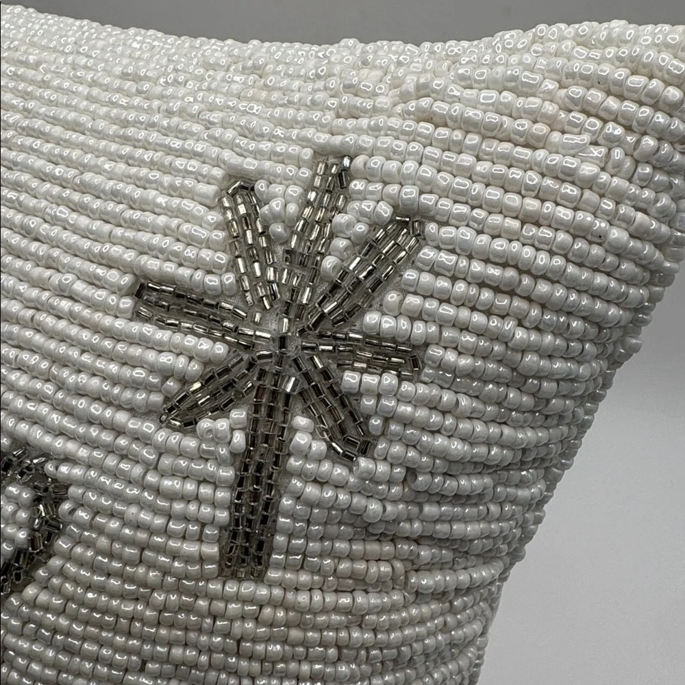 Christmas beaded sparkly Pillow “O holy night”